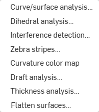 Analyse-Tool-Menü anzeigen