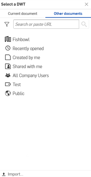 Select a DWT from Other documents
