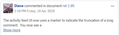 abgeschnittener Kommentar