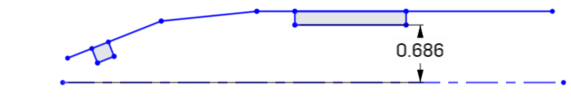 Example of starting to create a centerline dimension