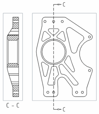 Beispiel für die Verwendung des Features „Schnittansicht“