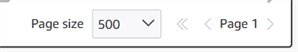 Tile table default pagination