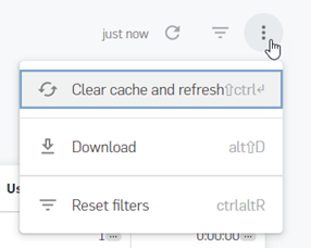 Dropdown-Menü „Bericht“ öffnen