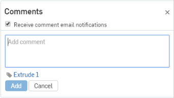 Beispiel für das Kommentieren eines Features