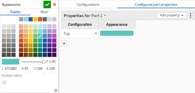 Appearance column