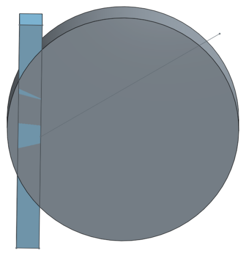 Beispiel für Geometrie vor Kurvenmuster: Schneiden