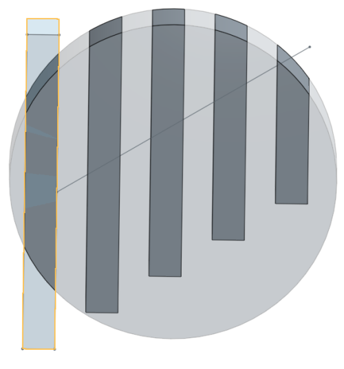 Beispiel für Geometrie nach Kurvenmuster: Schneiden