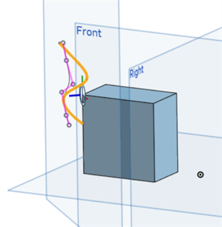 Edit curve: Planarize using a custom Mate connector