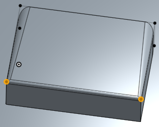 Example of Circular fillet and vertices' radius