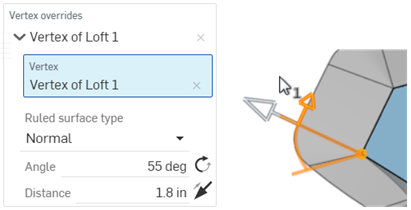 Example of Vertex override