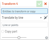 Transform dialog