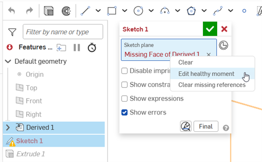 Replace reference example