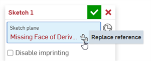 Replace reference example