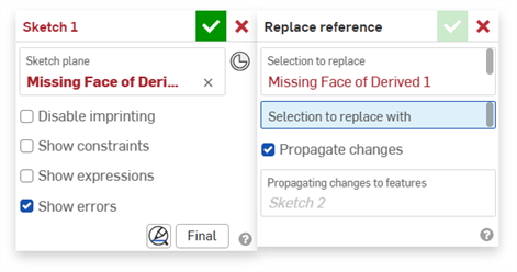 Replace reference example