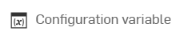 Configuration variable button