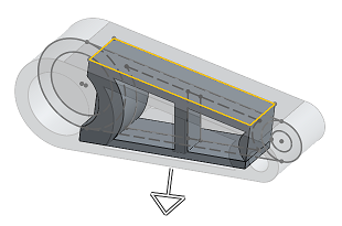 Example of Extrude intersect feature