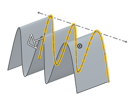 Example of Extrude surface feature