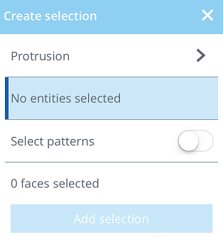 Step 1 for creating a selection