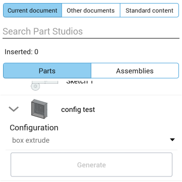 Bauteil-Optionen mit Konfiguration auf „Linear austragen“ der Box gesetzt