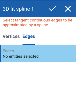 3D Fit Spline dialog for Android