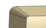 Example of a circular cross-section with a variable fillet