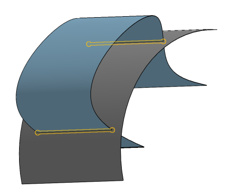 Curves created by Intersection curve tool on Android