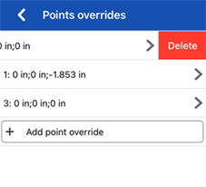 Deleting a point's overrides