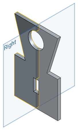 Beispiel für das Feature „Bauteil spiegeln“