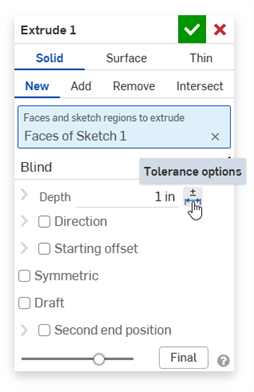 Toleranz zu einem Feature-Parameter hinzufügen