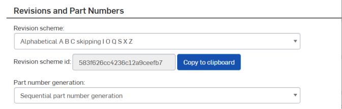 Revisions and Part numbers, Revision scheme