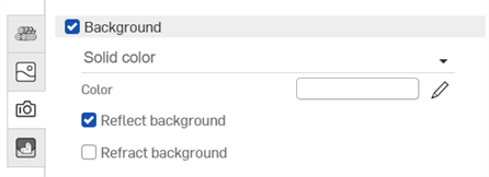 Camera panel: Background