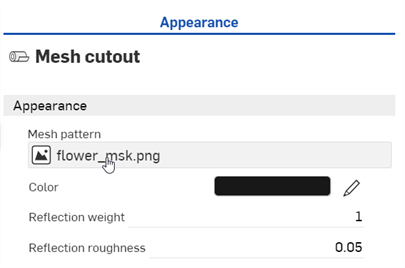 Klicken Sie auf die Netzmuster-Parameterdatei