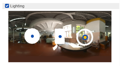 Lighting example showing all 3 shapes.