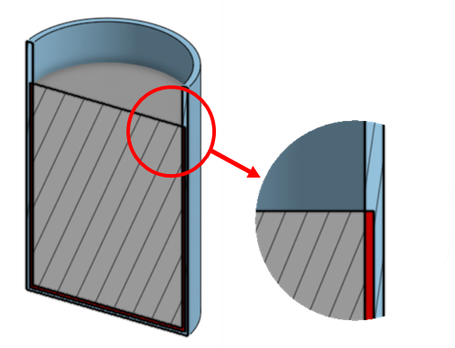 Beispiel für zwei sich überschneidende Bauteile