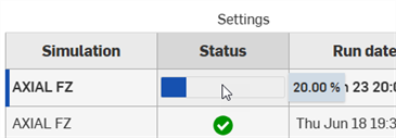 Status tooltip