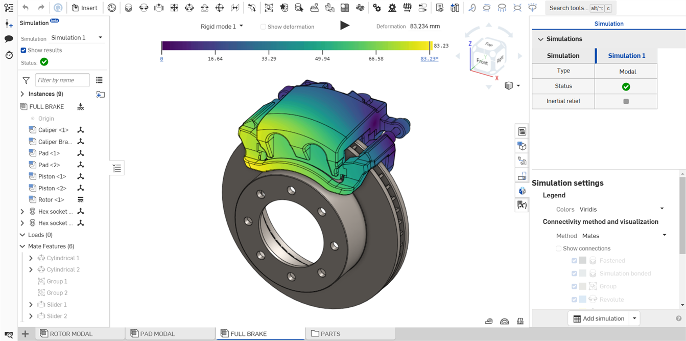 Beispiel für eine modale Simulation