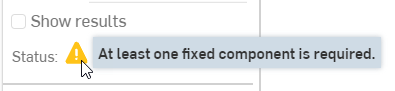 Beispiel für die Anzeige des Simulationsstatus mit einem Warnsymbol