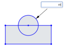 Variable exmaple adding a variable to the circle dimension