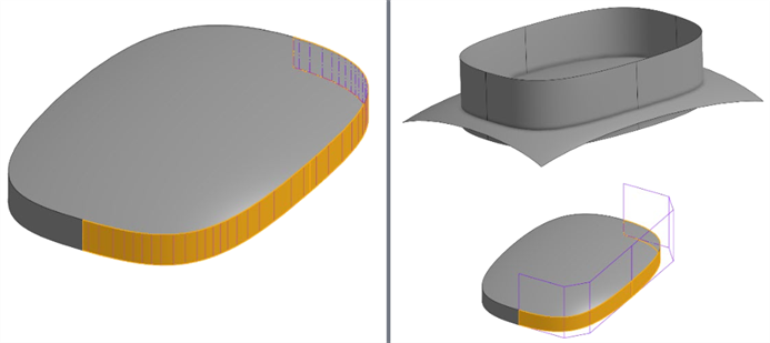 Trimmed edge example