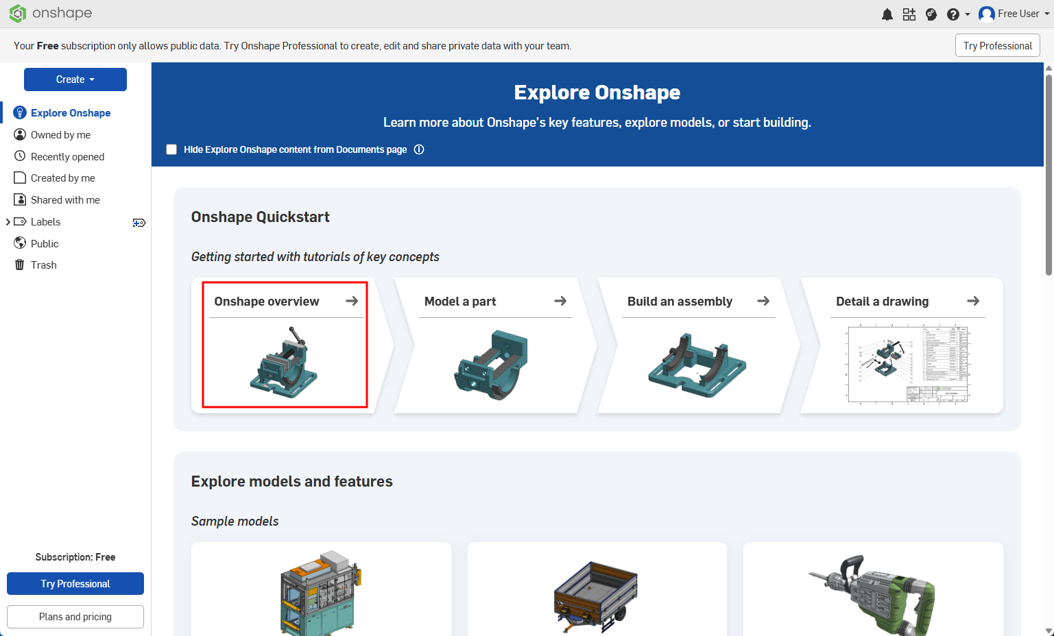 Seite „Onshape kennenlernen“