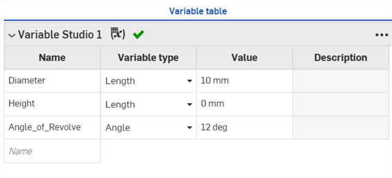 Mit variablen Daten ausgefüllte Tabelle