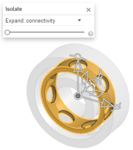 Isolierte Betrachtung des Bauteils mit dem Modus „Isolieren“