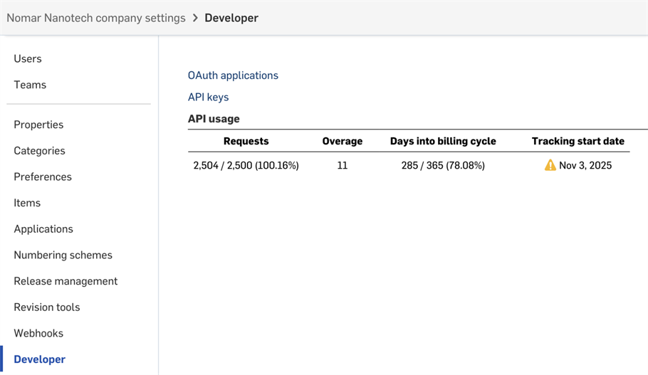 Configuración de Enterprise: desarrollador