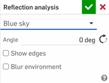 Screenshot of the Reflection analysis dialog box