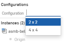 Captura de pantalla del menú desplegable de la lista de Configuración