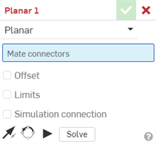 Cuadro de diálogo Coincidencia en plano