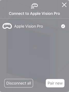 Connecting a document to the Apple Vision Pro
