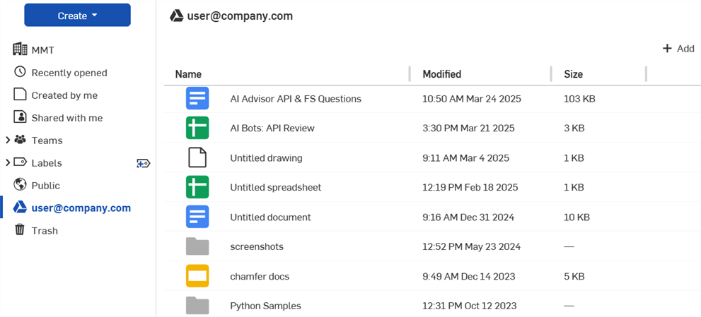 Página de documentos: integraciones