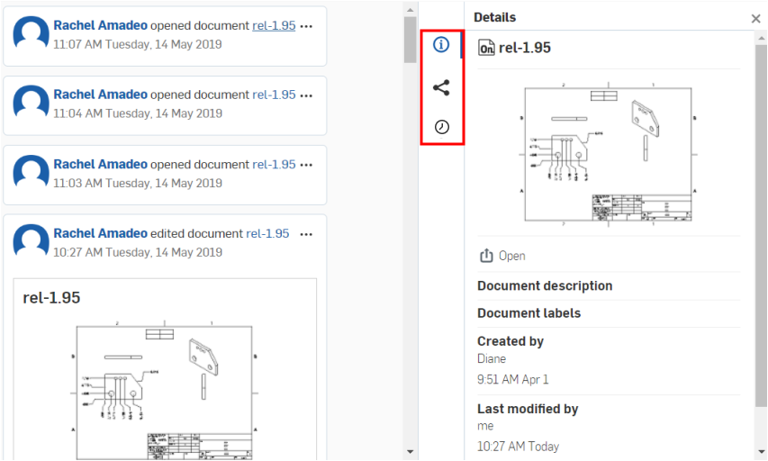 Ejemplo de visualización de detalles del documento