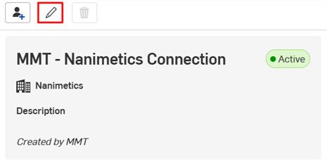 Edit connection button highlighted in connection window